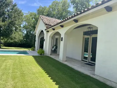 lawn and pool at client's home